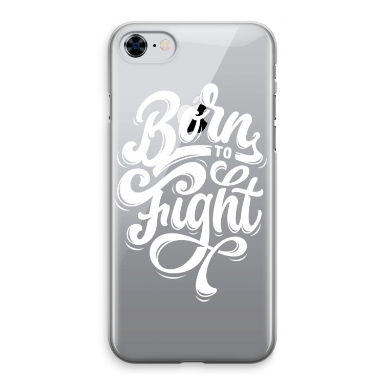 Born to Fight: iPhone 8 Transparant Hoesje
