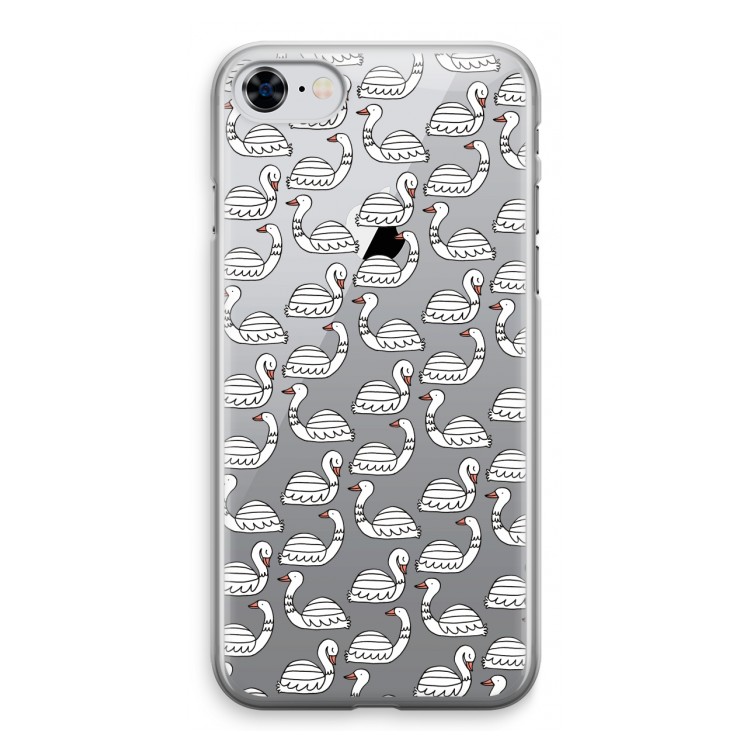 Zwanen: iPhone 8 Transparant Hoesje
