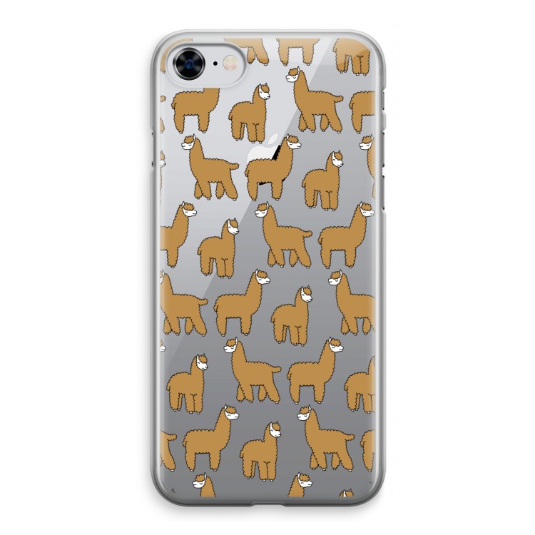 Alpacas: iPhone 8 Transparant Hoesje