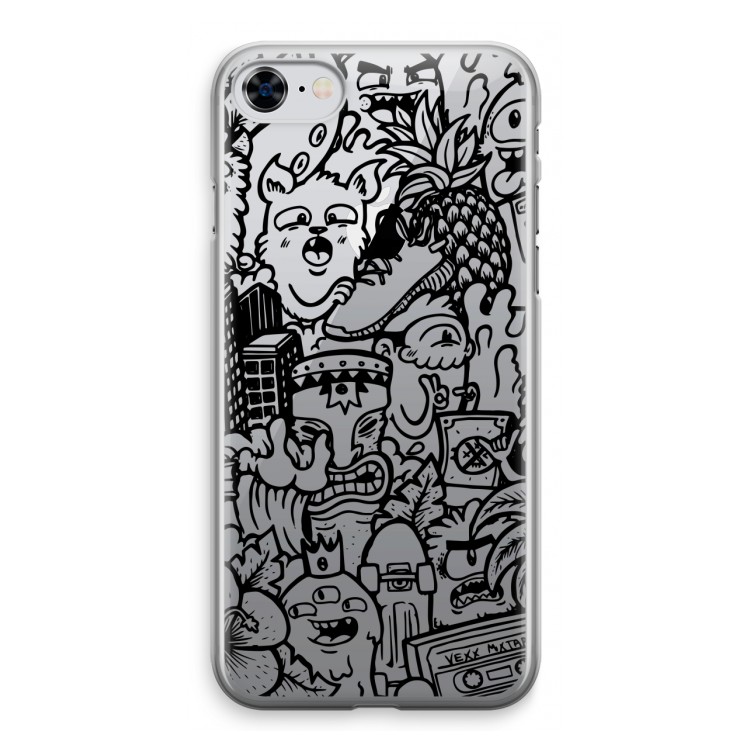 Vexx Black Mixtape: iPhone 8 Transparant Hoesje