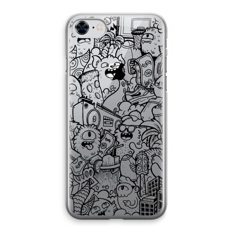 Vexx Black City : iPhone 8 Transparant Hoesje