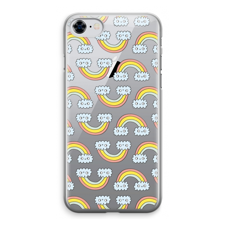 Regenboog: iPhone 8 Transparant Hoesje