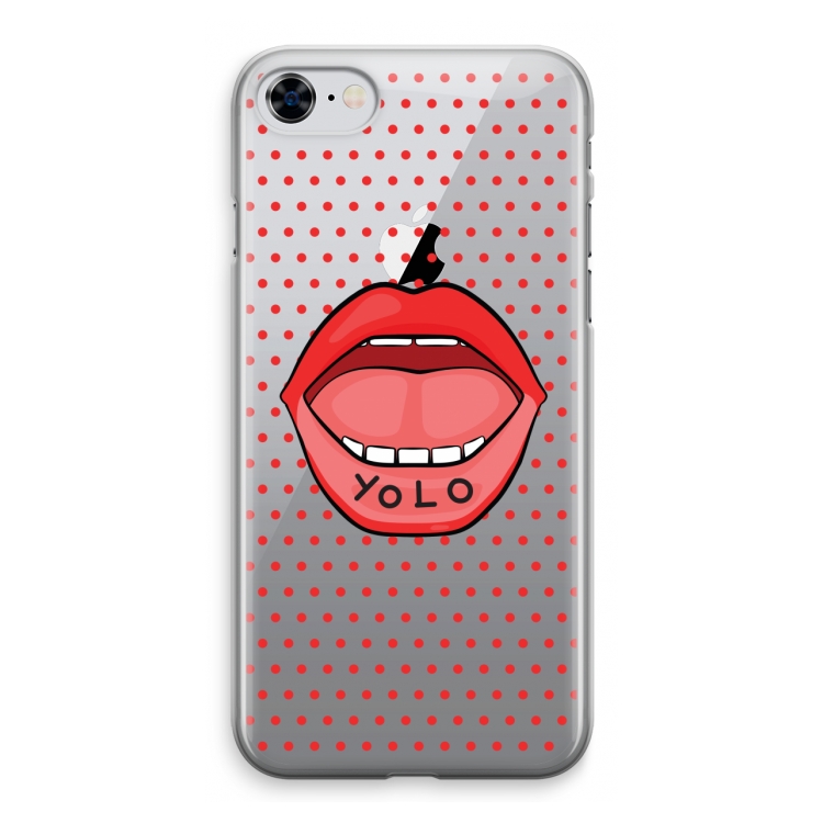 Yolo Denise: iPhone 8 Transparant Hoesje