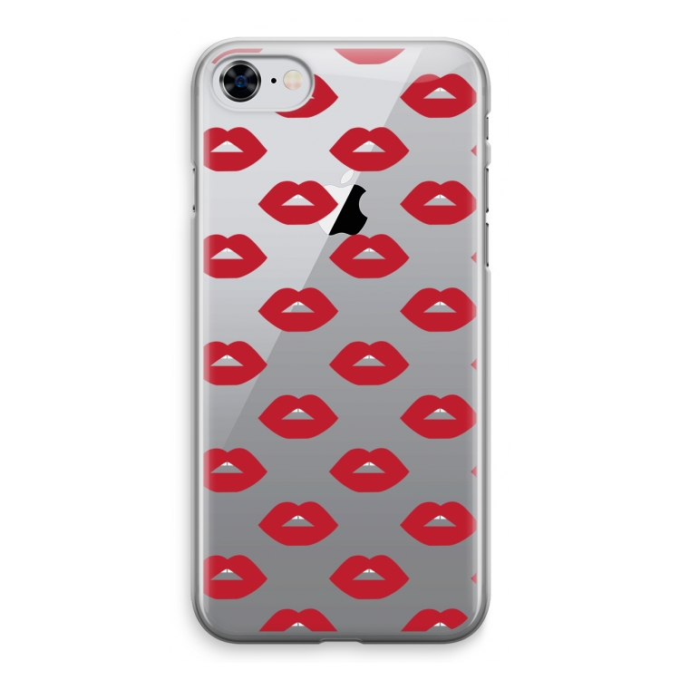 Lips: iPhone 8 Transparant Hoesje