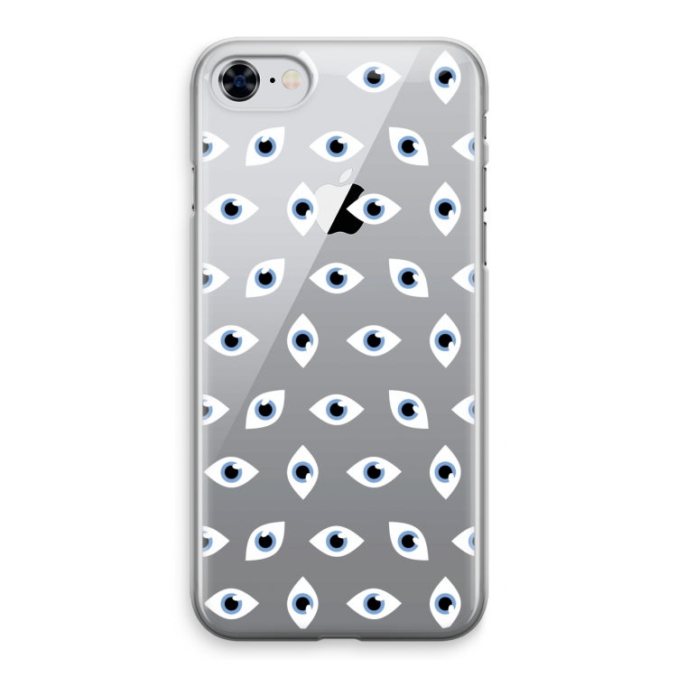 Eyes pattern: iPhone 8 Transparant Hoesje