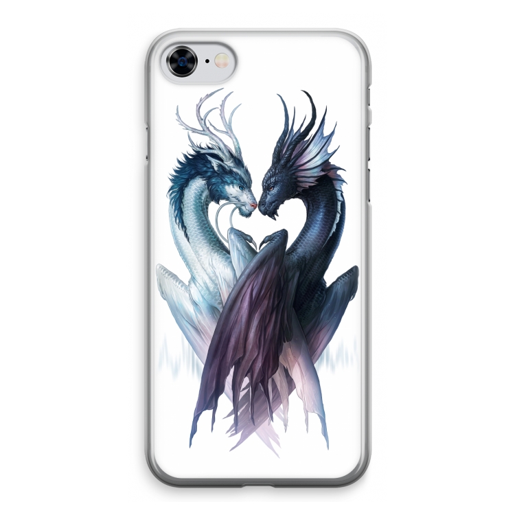 Yin Yang Dragons: iPhone 8 Transparant Hoesje