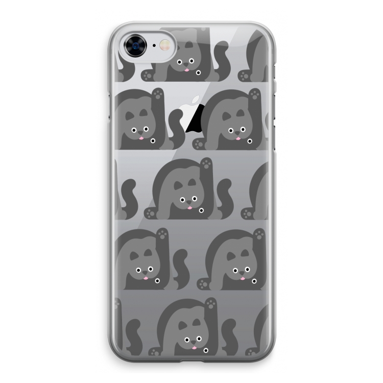 Cats: iPhone 8 Transparant Hoesje