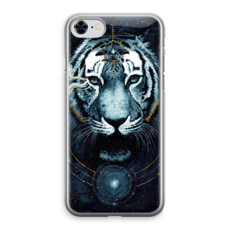 Darkness Tiger: iPhone 8 Transparant Hoesje