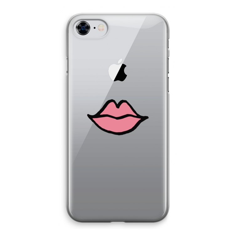 Kusje: iPhone 8 Transparant Hoesje
