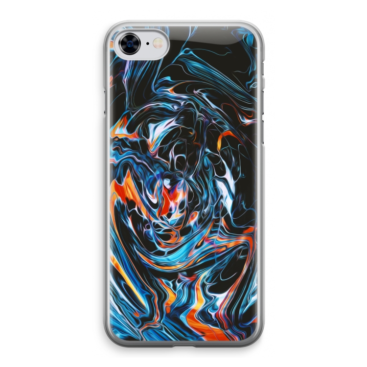 Black Unicorn: iPhone 8 Transparant Hoesje