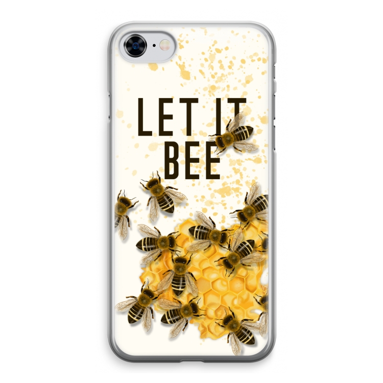 Let it bee: iPhone 8 Transparant Hoesje