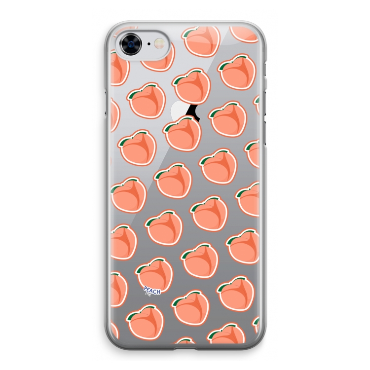 Just peachy: iPhone 8 Transparant Hoesje