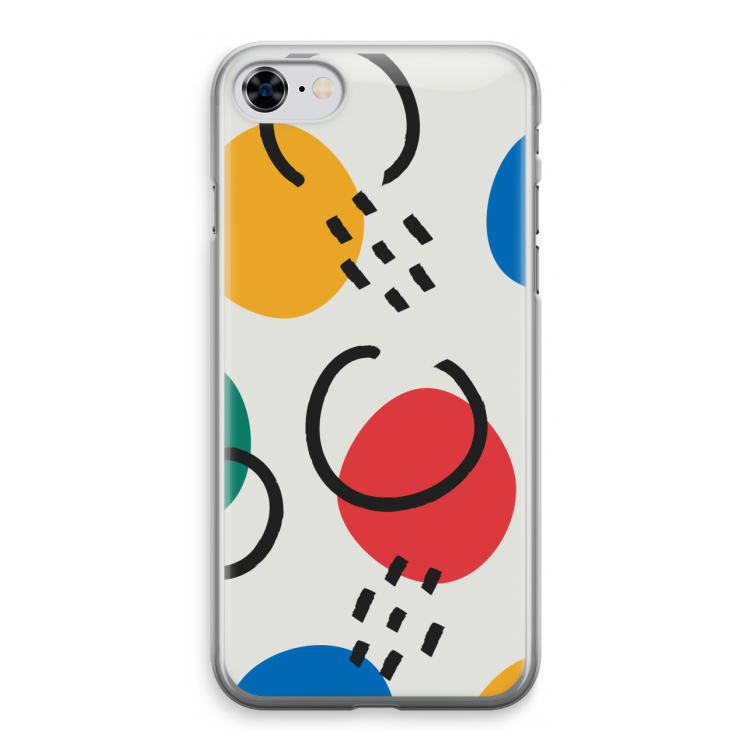 Illustratieve pop 3: iPhone 8 Transparant Hoesje
