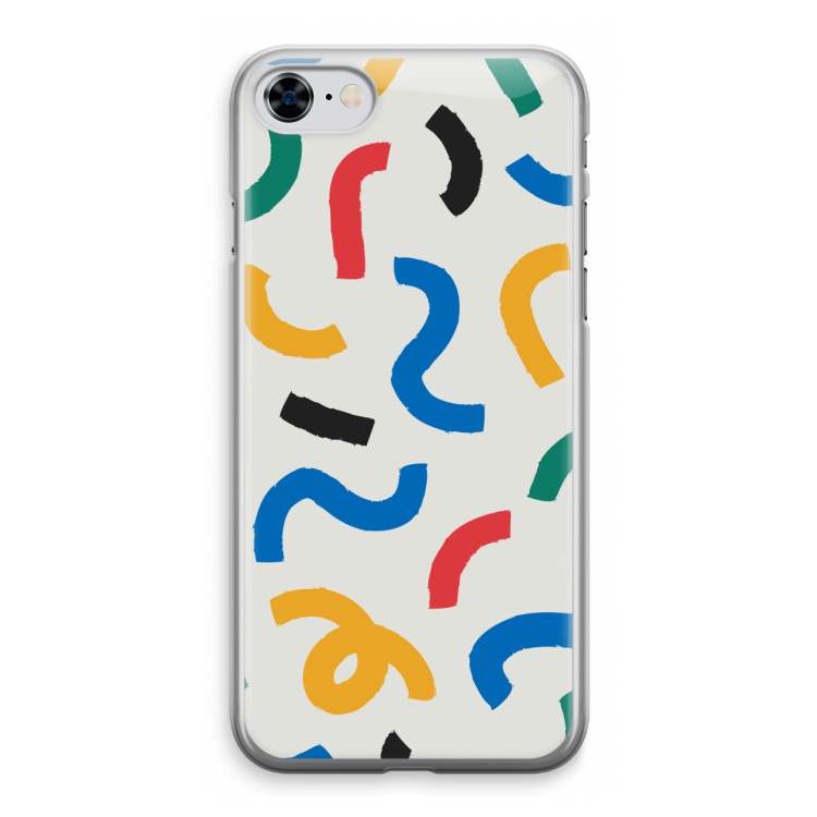 Illustratieve pop 2: iPhone 8 Transparant Hoesje