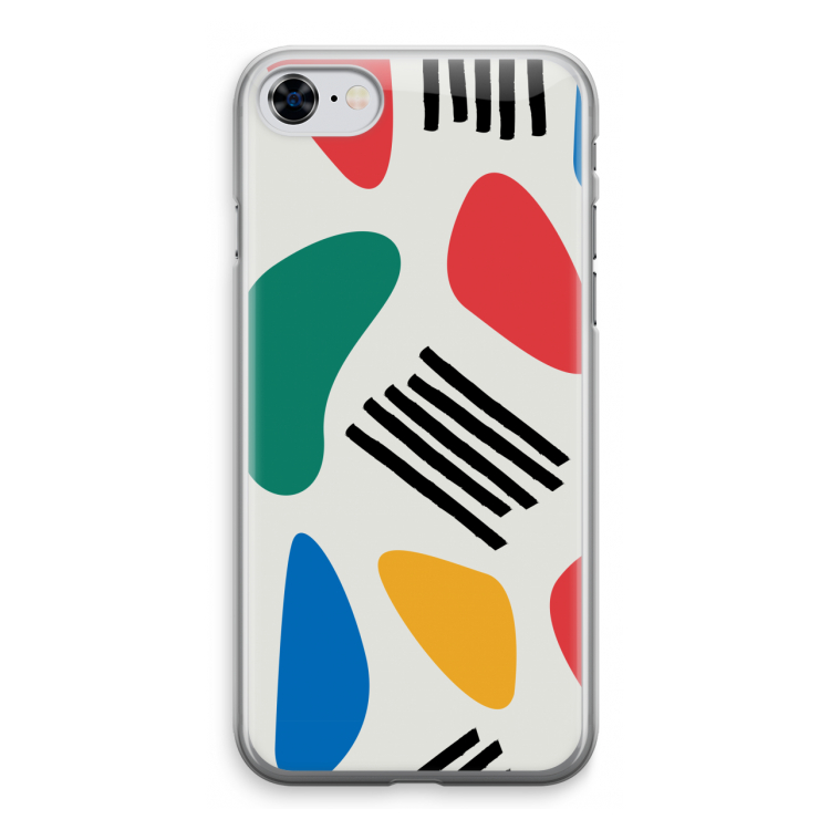 Illustratieve pop 1: iPhone 8 Transparant Hoesje