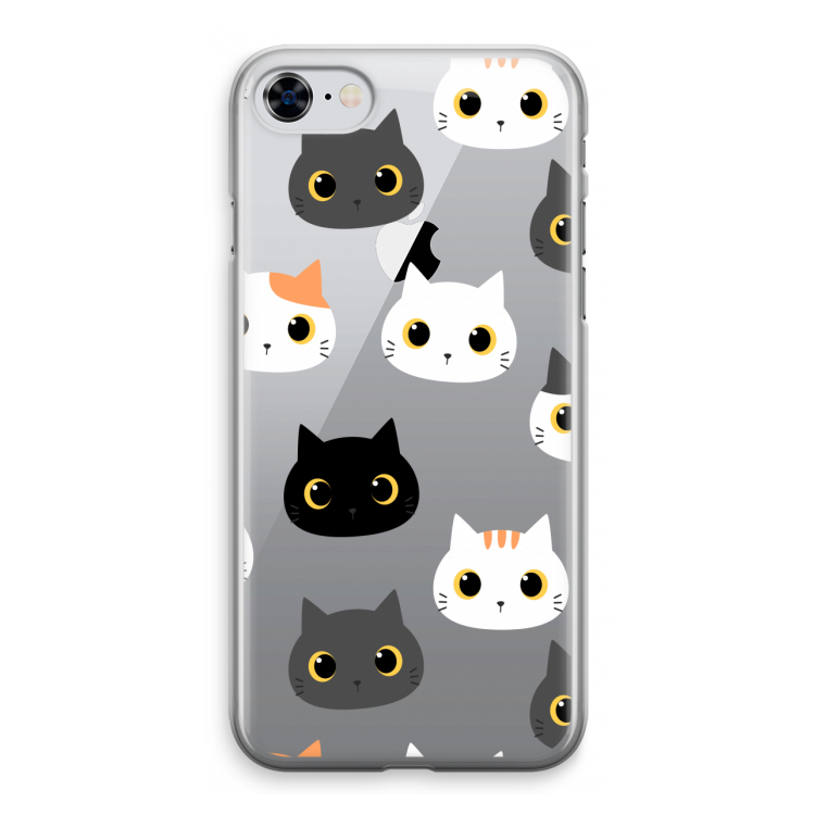 Katten: iPhone 8 Transparant Hoesje