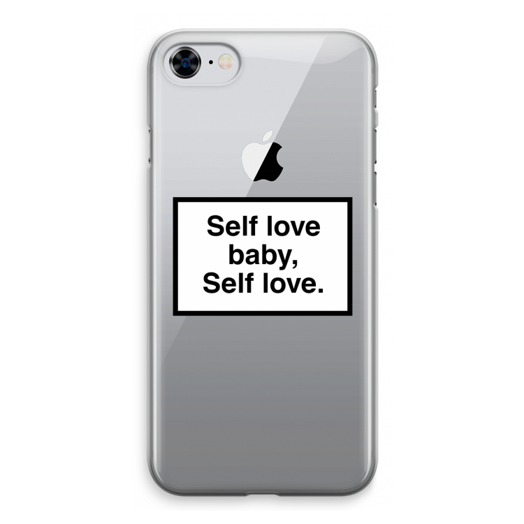Self love: iPhone 8 Transparant Hoesje
