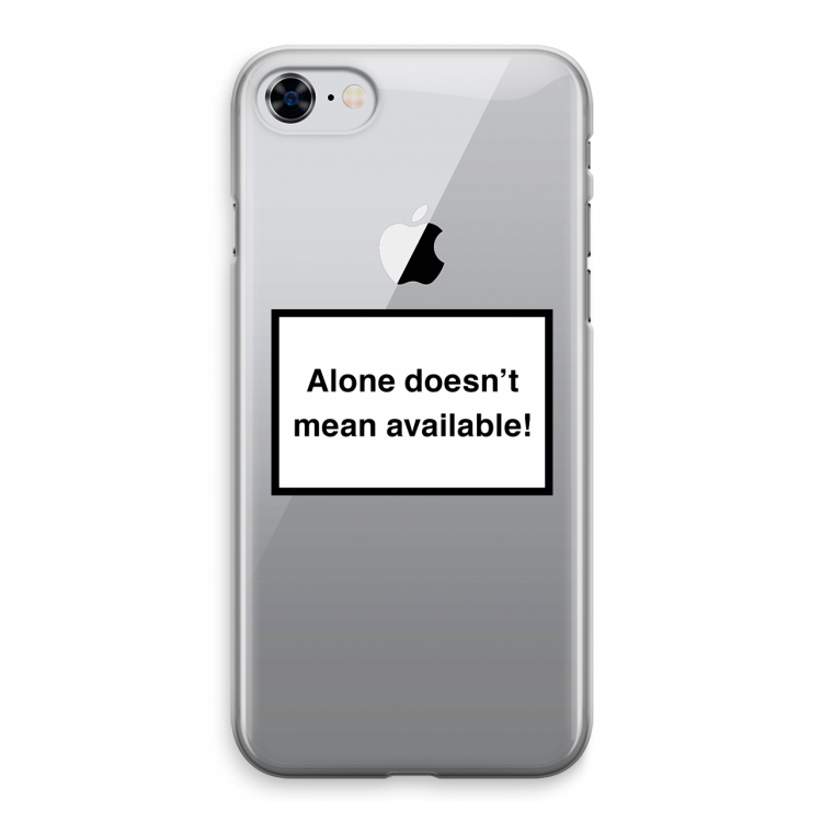 Alone: iPhone 8 Transparant Hoesje