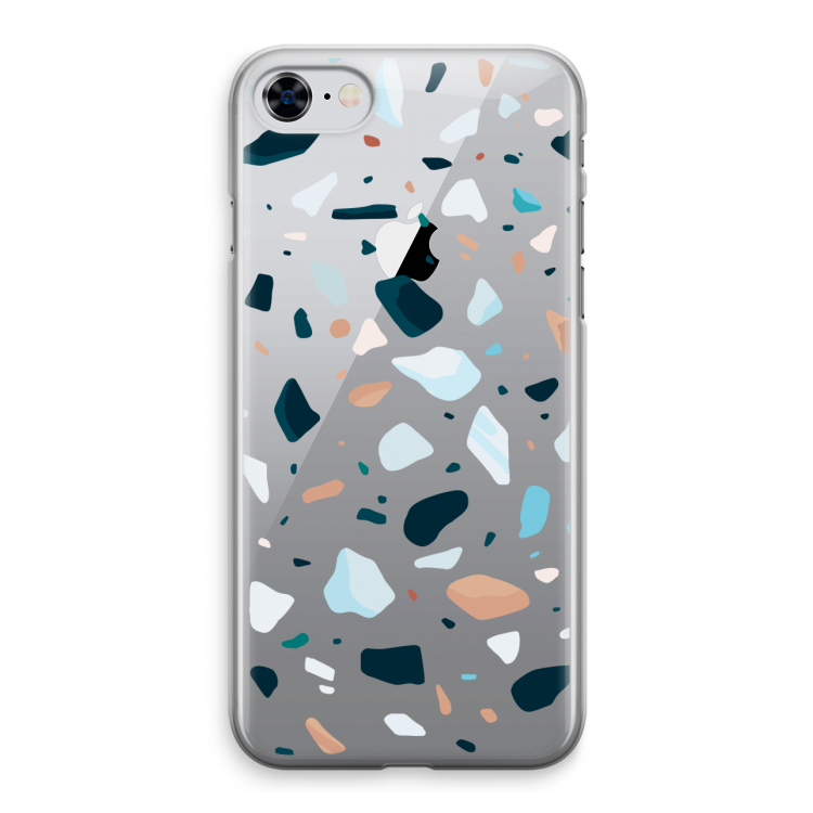 Terrazzo N°13: iPhone 8 Transparant Hoesje