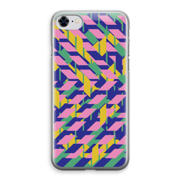 Skew Blush 1: iPhone 8 Transparant Hoesje