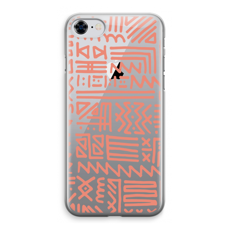 Marrakech Pink: iPhone 8 Transparant Hoesje