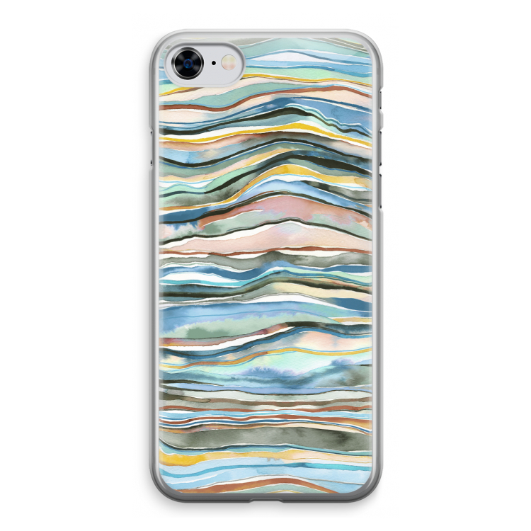 Watercolor Agate: iPhone 8 Transparant Hoesje