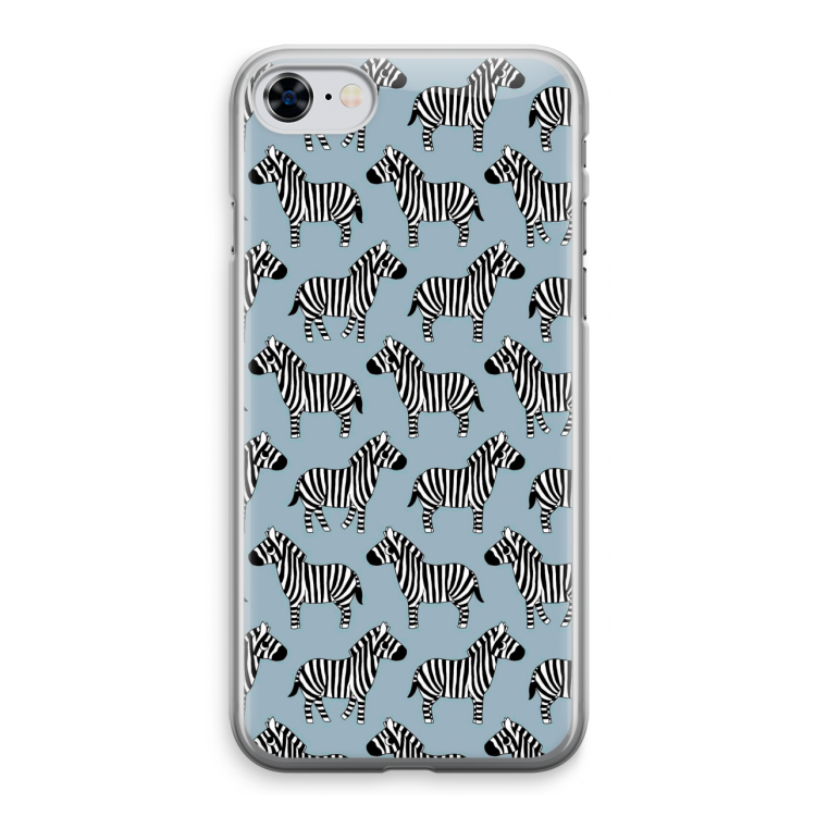 Zebra: iPhone 8 Transparant Hoesje