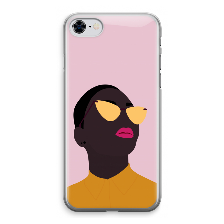 Yellow glasses: iPhone 8 Transparant Hoesje