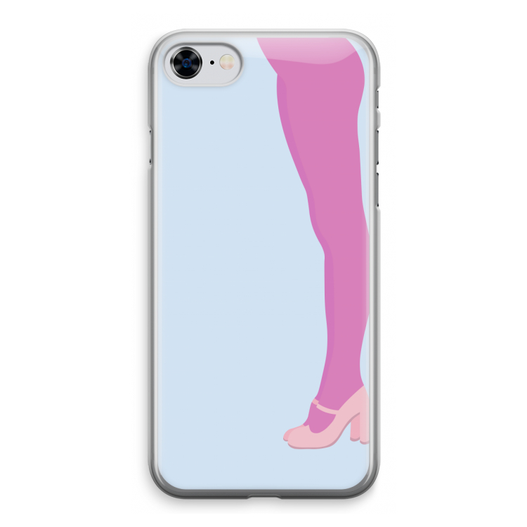 Pink panty: iPhone 8 Transparant Hoesje