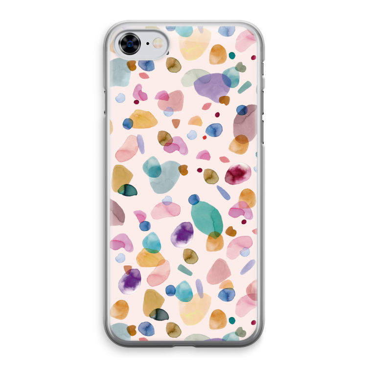 Terrazzo Memphis Pink: iPhone 8 Transparant Hoesje
