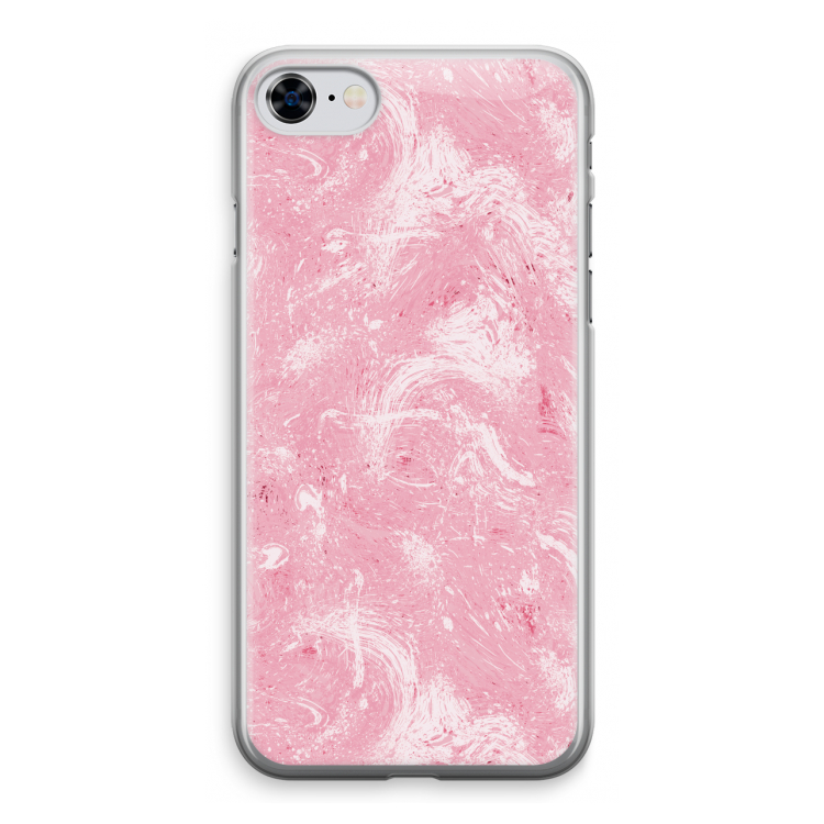 Abstract Painting Pink: iPhone 8 Transparant Hoesje