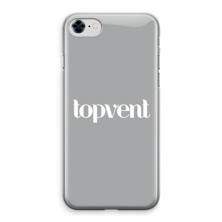 Topvent Grijs Wit: iPhone 8 Transparant Hoesje