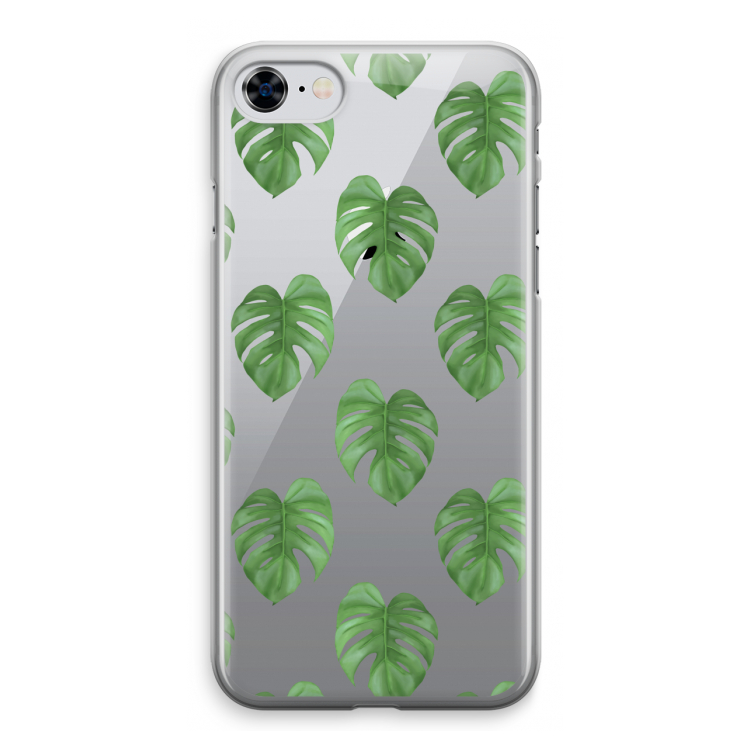 Monstera leaves: iPhone 8 Transparant Hoesje