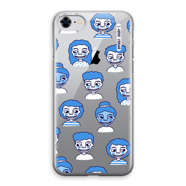 Gezichtjes: iPhone 8 Transparant Hoesje