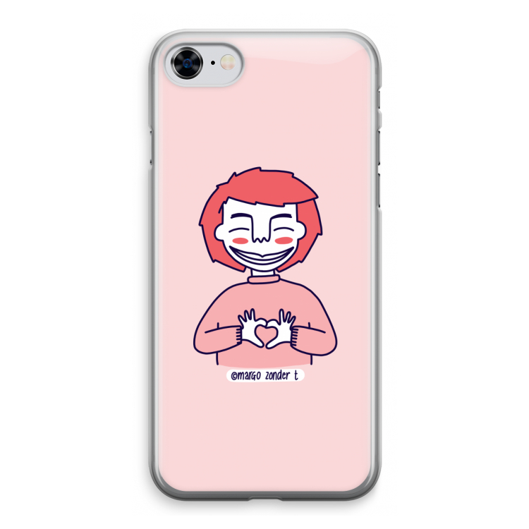 Hartje: iPhone 8 Transparant Hoesje