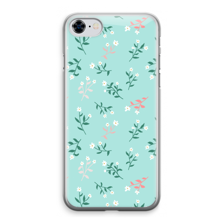 Small white flowers: iPhone 8 Transparant Hoesje
