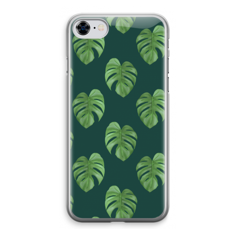 Monstera leaves: iPhone 8 Transparant Hoesje