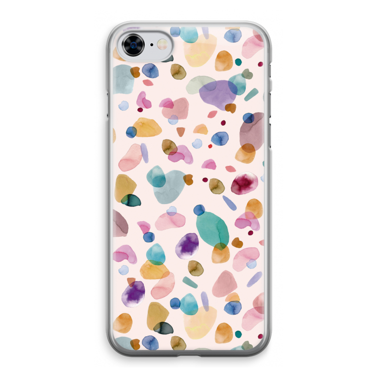 Terrazzo Memphis Pink: iPhone 8 Transparant Hoesje
