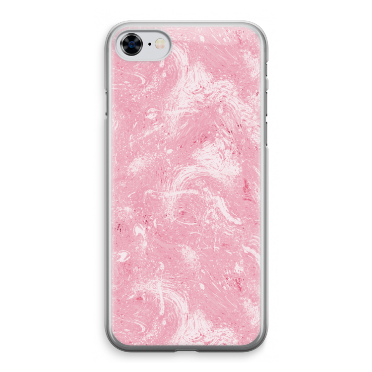 Abstract Painting Pink: iPhone 8 Transparant Hoesje