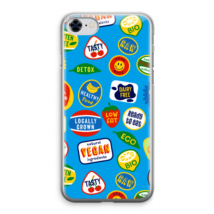 Fruitsticker: iPhone 8 Transparant Hoesje