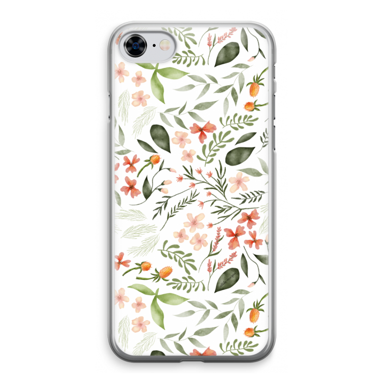 Sweet little flowers: iPhone 8 Transparant Hoesje