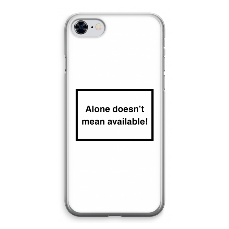 Alone: iPhone 8 Transparant Hoesje