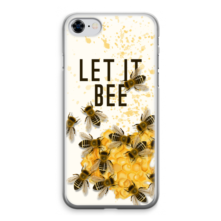 Let it bee: iPhone 8 Transparant Hoesje