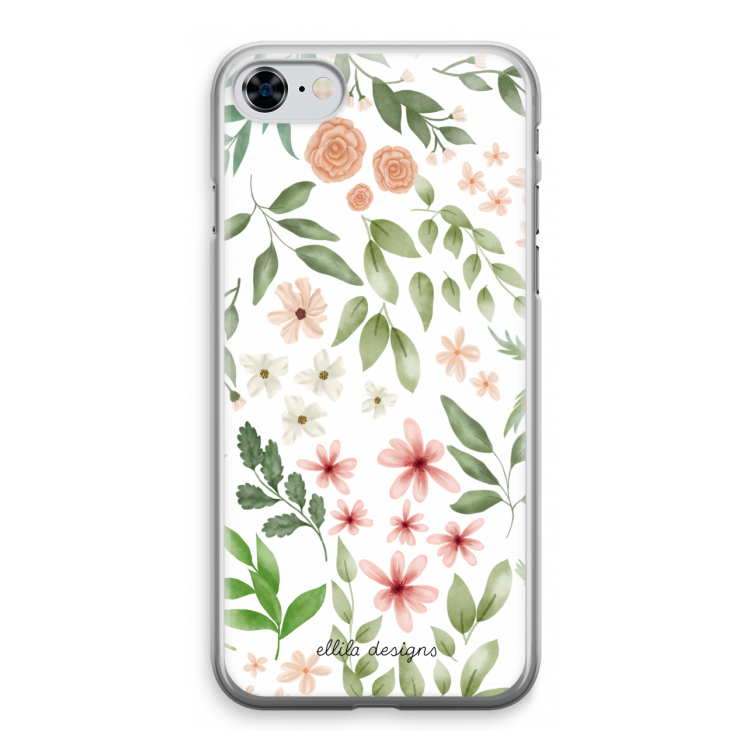 Botanical sweet flower heaven: iPhone 8 Transparant Hoesje