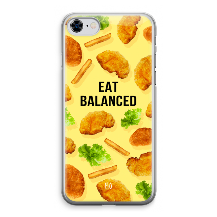 Eat Balanced: iPhone 8 Transparant Hoesje