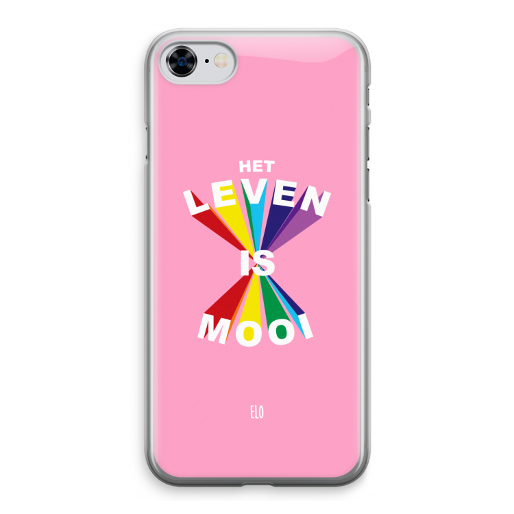 Het Leven Is Mooi: iPhone 8 Transparant Hoesje
