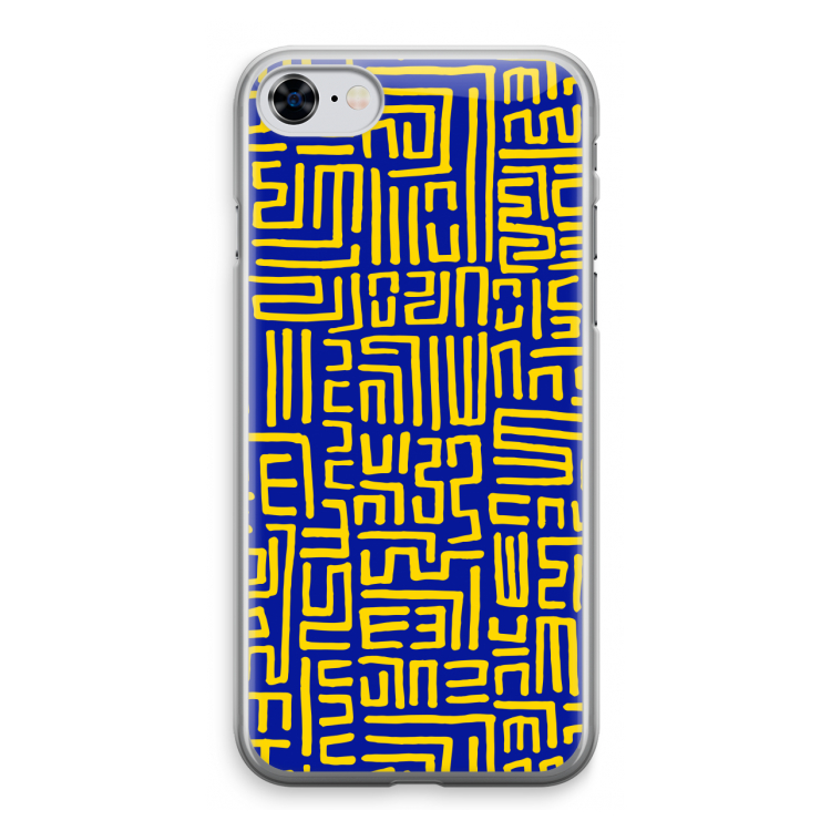 Majorelle Blue Print: iPhone 8 Transparant Hoesje