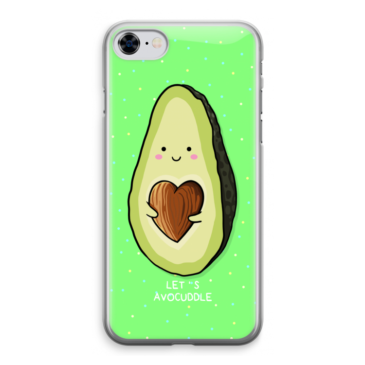 Avocuddle: iPhone 8 Transparant Hoesje