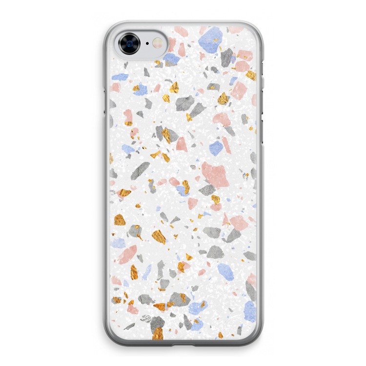 Terrazzo N°8: iPhone 8 Transparant Hoesje