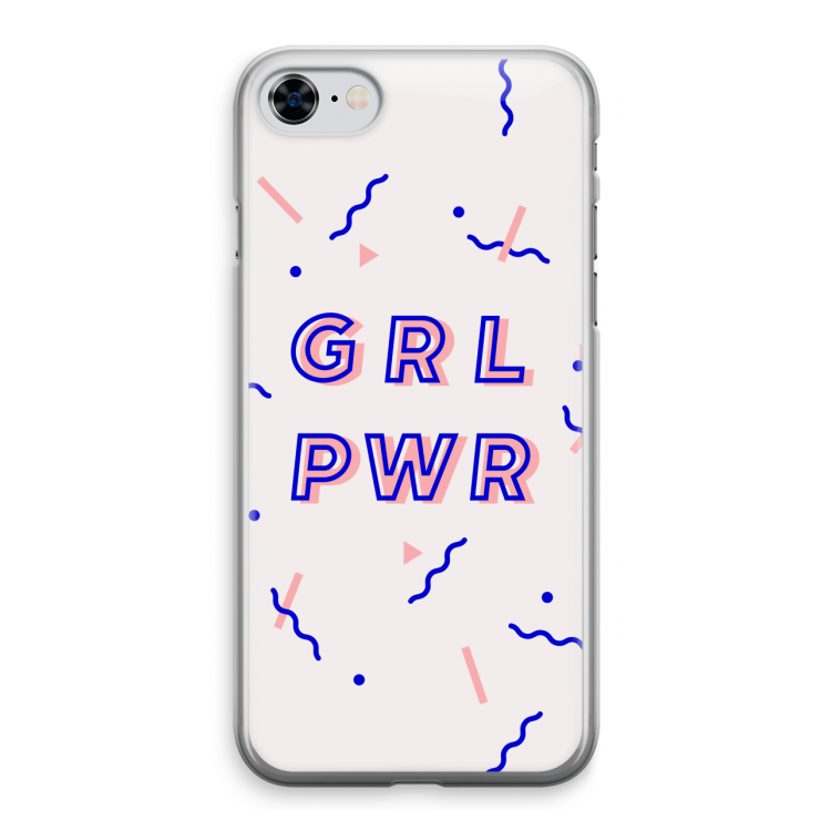 GRL PWR: iPhone 8 Transparant Hoesje